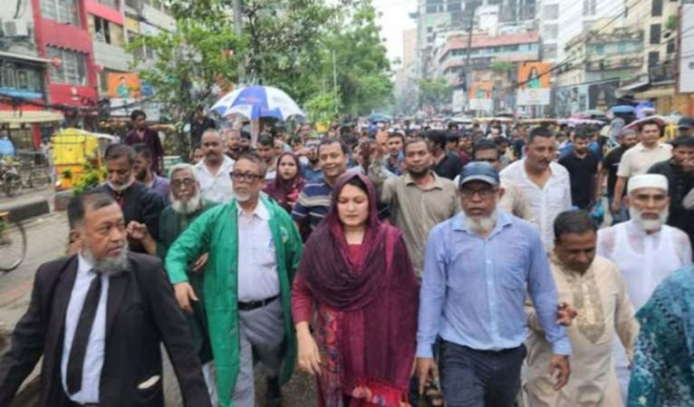তারেক রহমানকে নিয়ে কটূক্তির অভিযোগে মহানগর বিএনপির বিক্ষোভ মিছিল