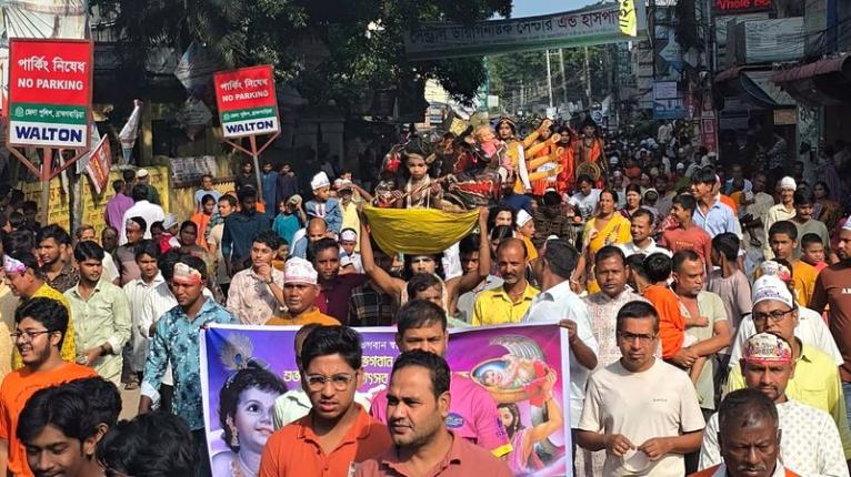 ব্রাহ্মণবাড়িয়ায় উৎসবমুখর পরিবেশে জন্মাষ্টমী উদযাপন