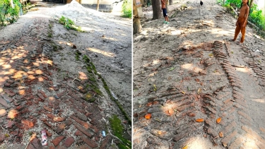বোয়ালমারীতে ইটের রাস্তায় সাড়ে তিন দশকে সংস্কারের ছুৃয়া লাগেনি শত শত শিশু শিক্ষার্থীদের যাতায়াতে চরম ভোগান্তি