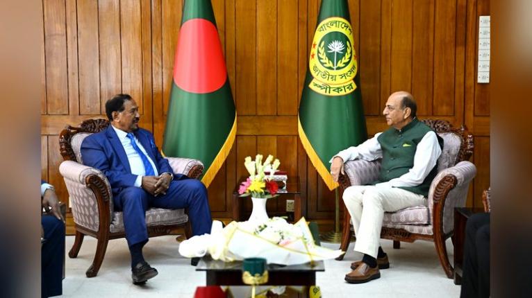 স্পীকারের সাথে ভারতের হাইকমিশনার দীনেশ ত্রিবেদীর সাক্ষাৎ